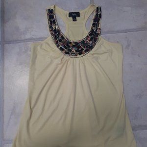 Byline beaded blouse / tank top, fits like size S